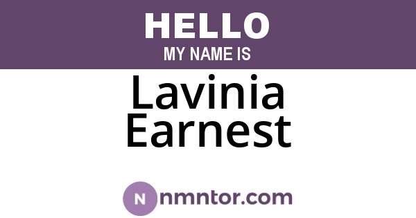 Lavinia Earnest