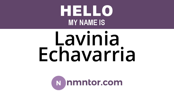 Lavinia Echavarria