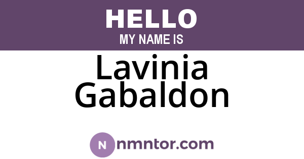 Lavinia Gabaldon