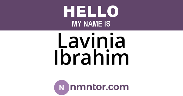 Lavinia Ibrahim