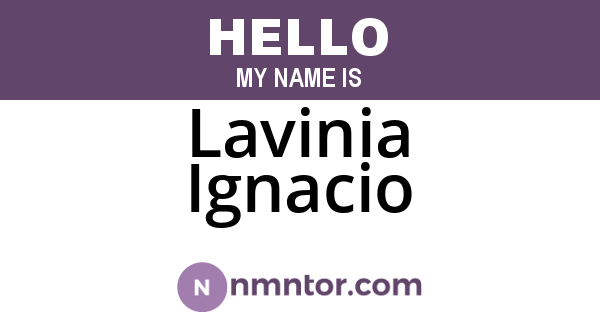 Lavinia Ignacio
