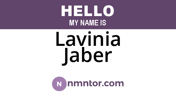 Lavinia Jaber