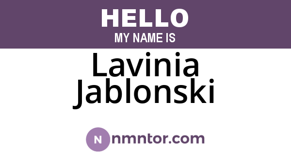 Lavinia Jablonski