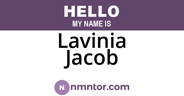 Lavinia Jacob