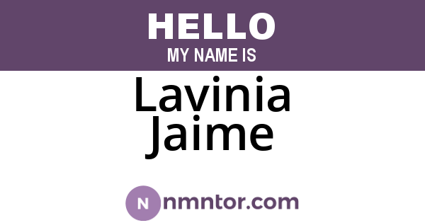 Lavinia Jaime