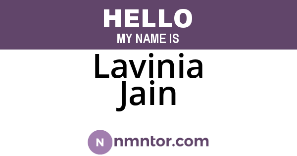 Lavinia Jain