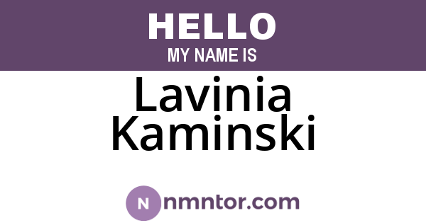 Lavinia Kaminski