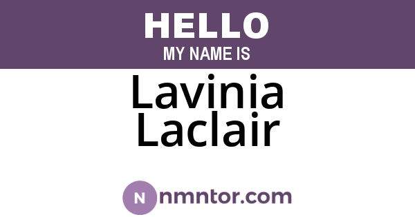 Lavinia Laclair