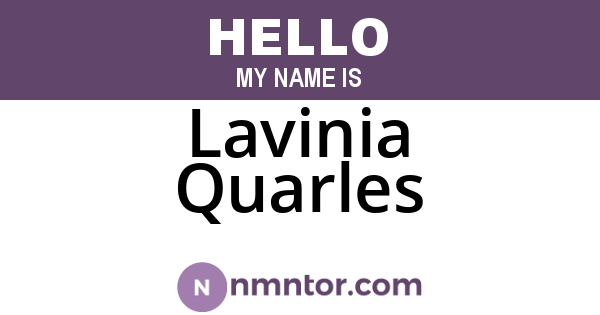 Lavinia Quarles