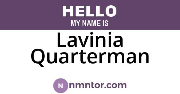 Lavinia Quarterman