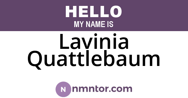 Lavinia Quattlebaum