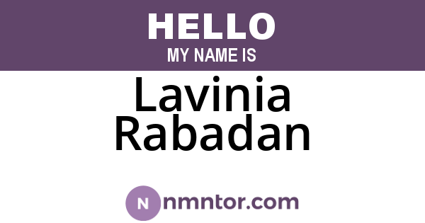 Lavinia Rabadan