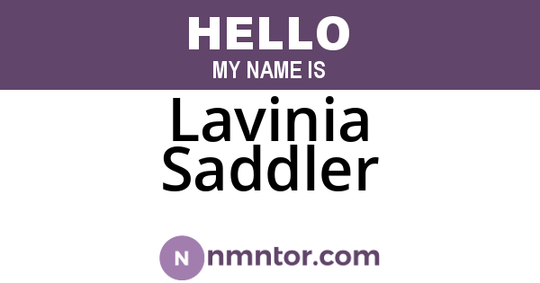 Lavinia Saddler