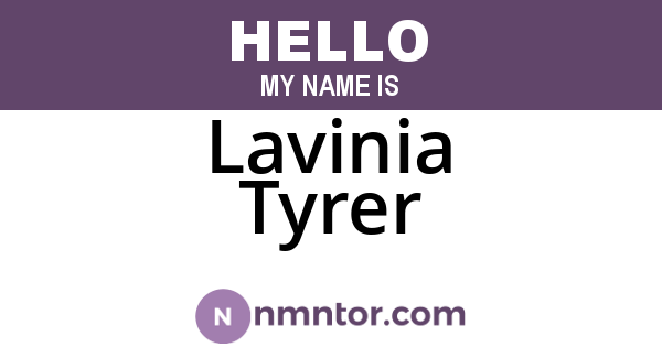 Lavinia Tyrer