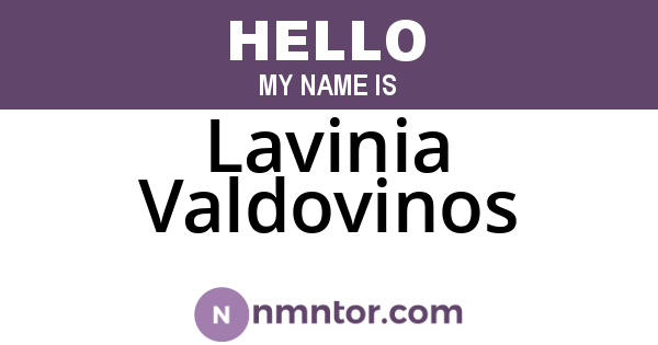 Lavinia Valdovinos
