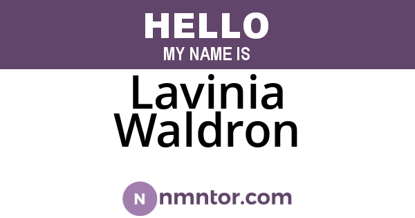 Lavinia Waldron
