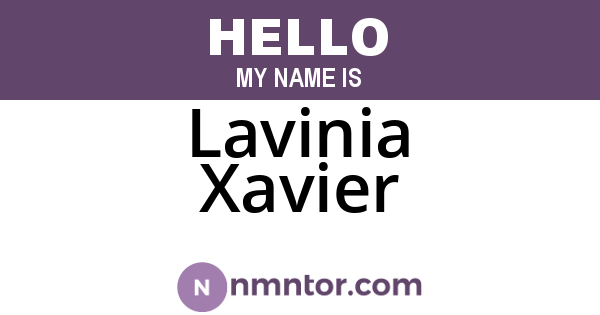 Lavinia Xavier