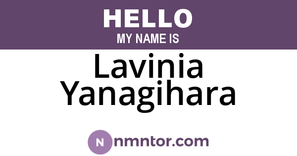 Lavinia Yanagihara