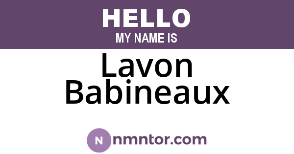 Lavon Babineaux