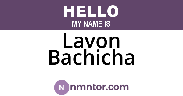 Lavon Bachicha