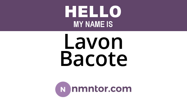 Lavon Bacote