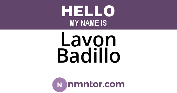 Lavon Badillo