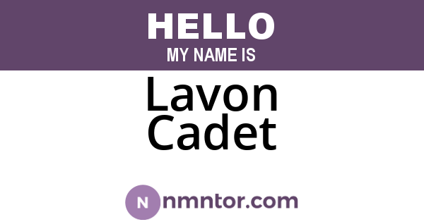 Lavon Cadet