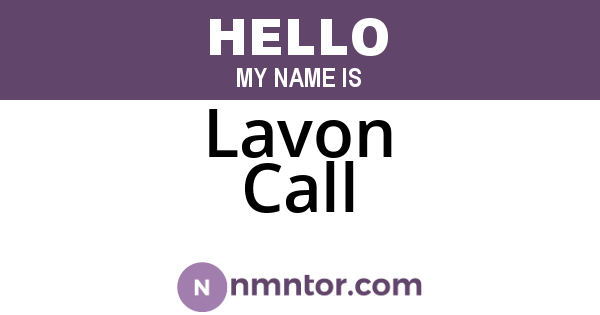 Lavon Call