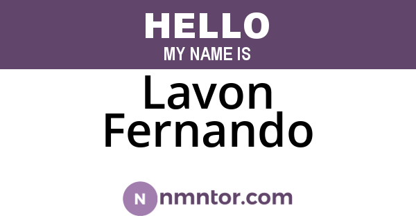 Lavon Fernando