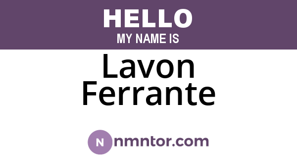 Lavon Ferrante
