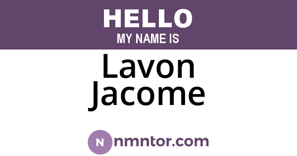 Lavon Jacome