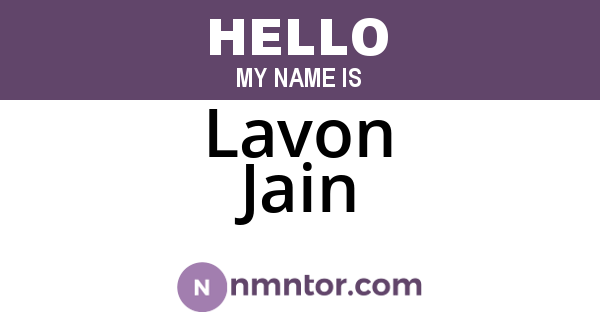 Lavon Jain