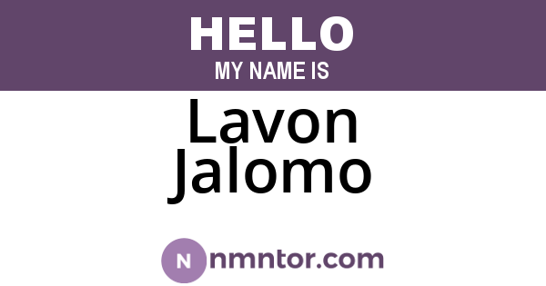 Lavon Jalomo