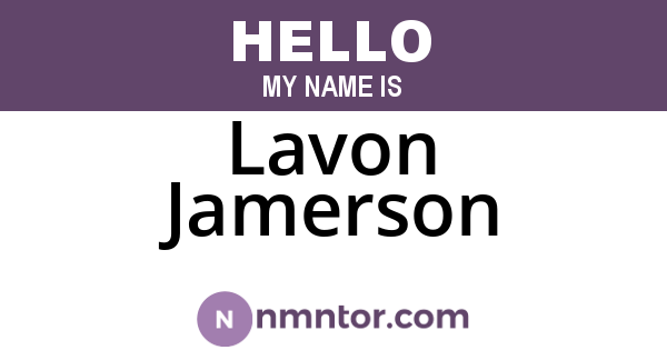 Lavon Jamerson