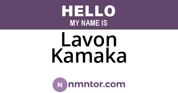 Lavon Kamaka