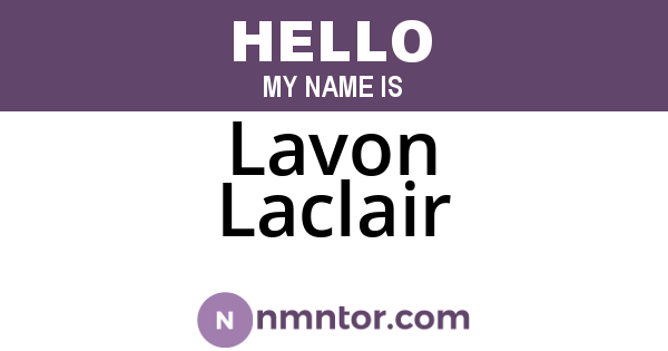 Lavon Laclair