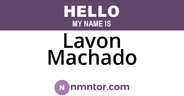 Lavon Machado