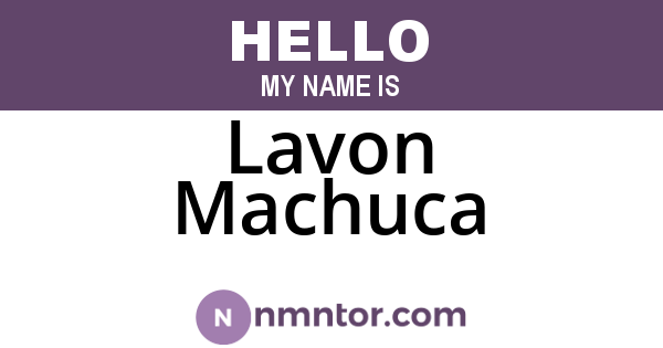 Lavon Machuca
