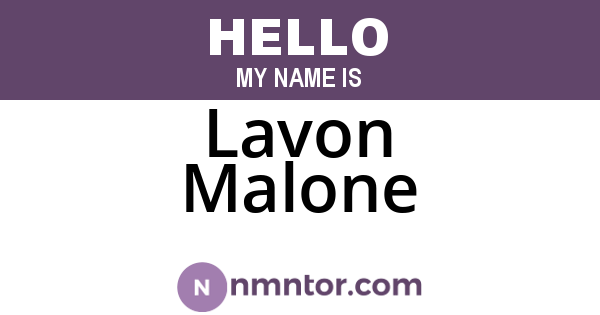 Lavon Malone
