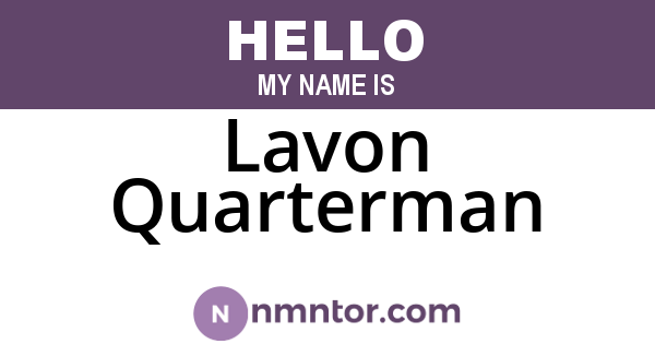 Lavon Quarterman