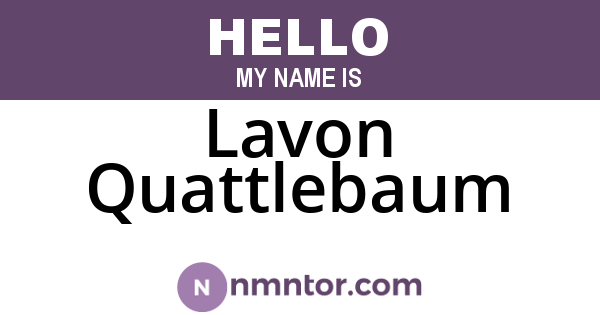 Lavon Quattlebaum