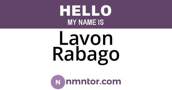Lavon Rabago