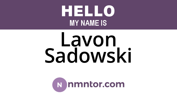 Lavon Sadowski