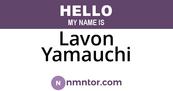 Lavon Yamauchi