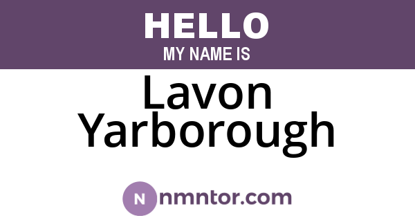 Lavon Yarborough