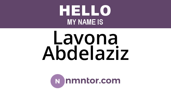 Lavona Abdelaziz