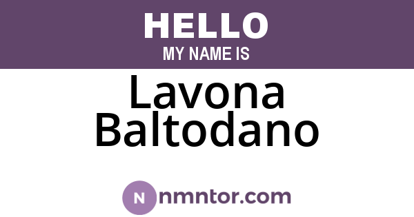 Lavona Baltodano