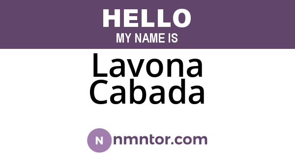 Lavona Cabada