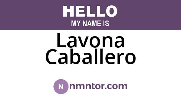Lavona Caballero