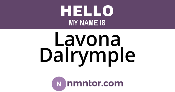 Lavona Dalrymple